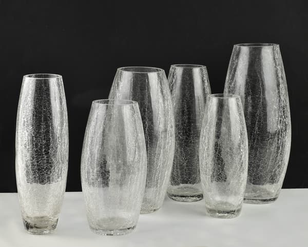 Vas SERENITE frostat sprickmönstrat glas 7x10x30 cm