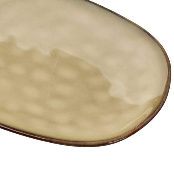 Fat keramik BASIC NATURE Oval 26x13 Natur 1 st