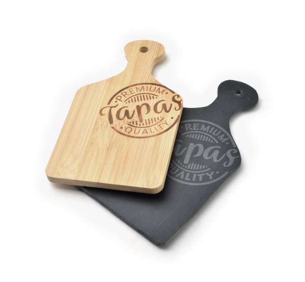 Tapasbrädor MODERN KITCHEN 2-pack skiffer och trä 20x11 cm