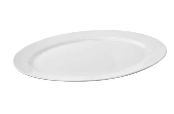 Porslinsuppläggningsfat BASIC 35 x 24 x 3 cm Vit 1 st
