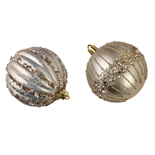 Julgranskulor Santa Lila 8cm champagne 6-pack