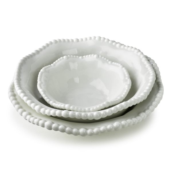 Skål Porslin BASIC Miska 23x23x8 cm Vit 1 st