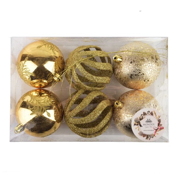 Julgranskulor SANTA LILA 8cm 6st