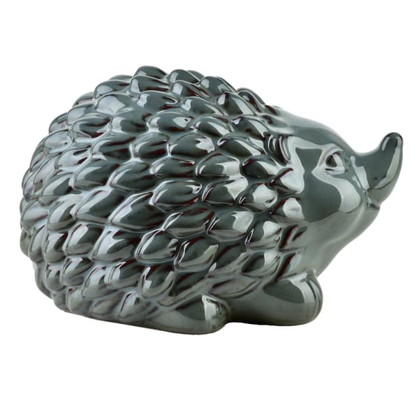 MAVE BLUE Igelkott Figur i Granatblå Keramik 23x16x14 cm