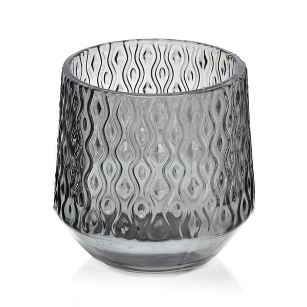 RITA Grå Glasljusstake 7x7x8 cm - Elegant och Hållbar Design