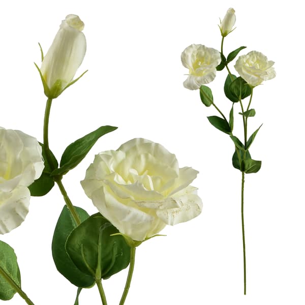 Konstgjord blomkvist Viridis Eustoma 70 cm 1 st