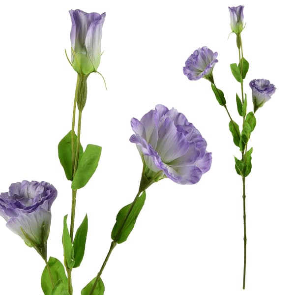 Konstgjord blomkvist VIRIDIS Eustoma 70 cm