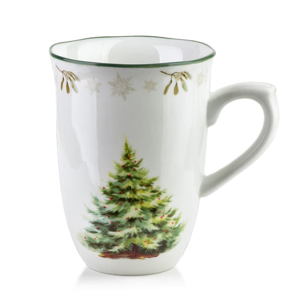 Porslinsmugg Santa Lila 340ml julgransmotiv 1st