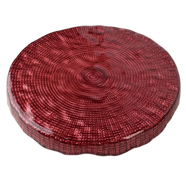 Tårtfat glas Allesken Redd 28x28x8,5cm röd 1st