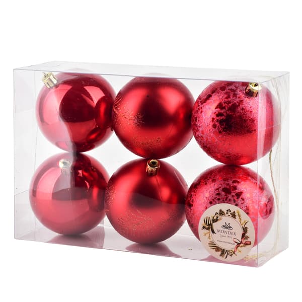 Julgranskulor Santa Lila 8cm 6-pack