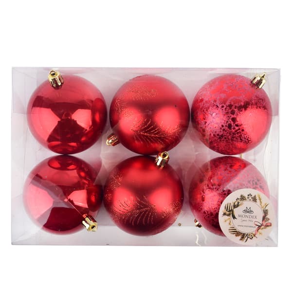 Julgranskulor Santa Lila 8cm 6-pack