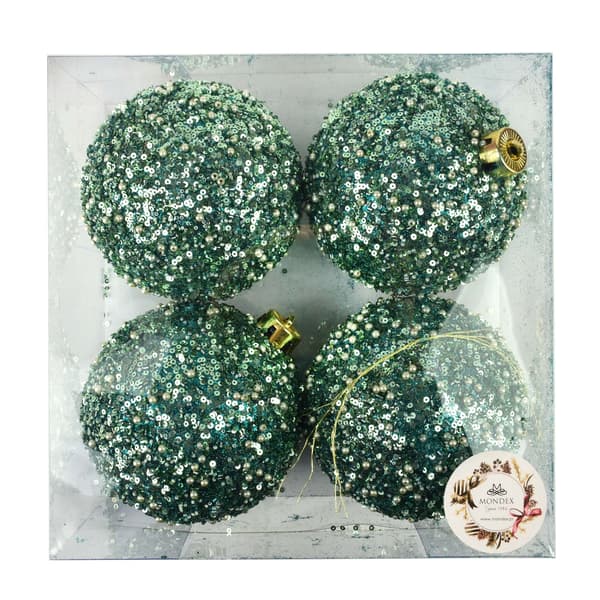 Julgranskulor Santa Lila 12cm 4-pack