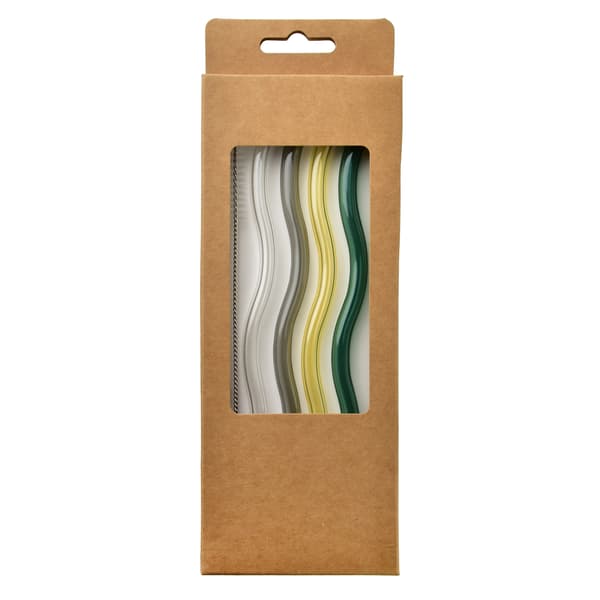Glas Sugrör Peter 20cm Flerfärgad 4-pack