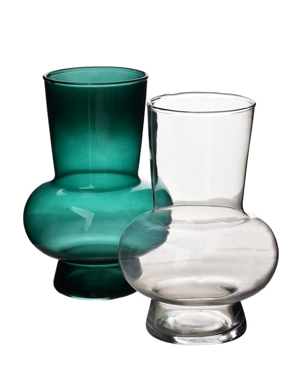 Vas SERENITE grön glas 8,5x12x18 cm