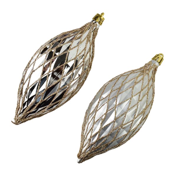 julgranskulor plast Santa Lila silver 2-pack