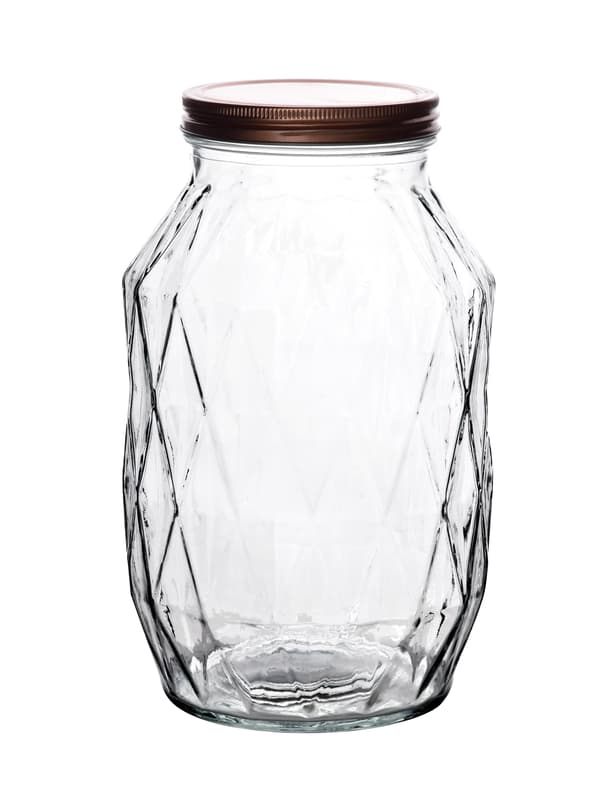BASIC KITCHEN Diamentformad Glasburk 3400 ml - Elegans och Funktionalitet