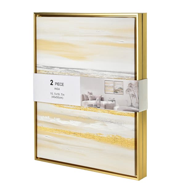Billedsæt Plast INGA INGA 40x50cm Guld/Sort 2 stk
