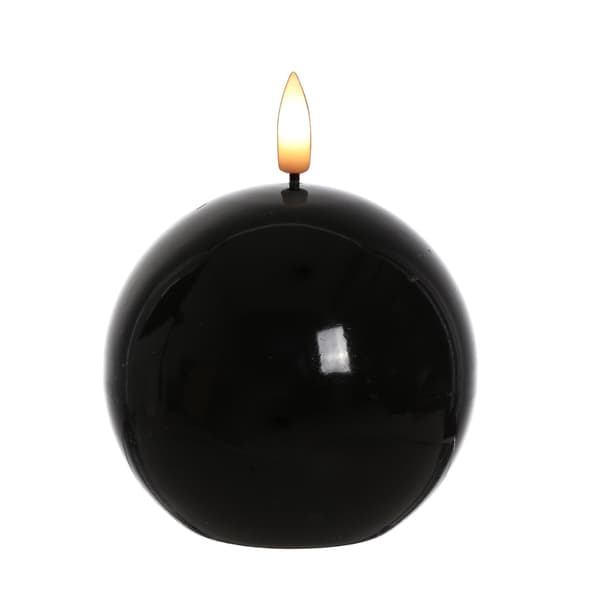 LED-kuglelys plast IDALIA Kugle 9x9x11 cm sort 1 stk