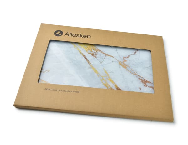 Skärbräda Aria marmormönstrad glas 40x30 cm