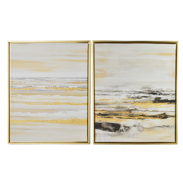 Billedsæt Plast INGA INGA 40x50cm Guld/Sort 2 stk