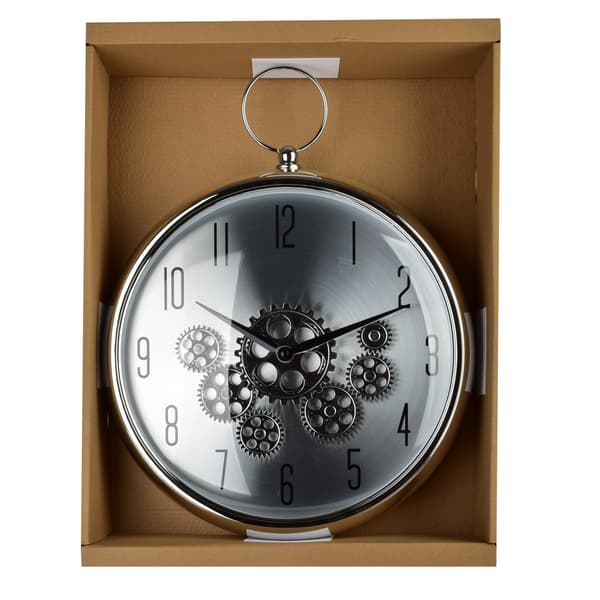 Väggklocka plast RAMSEY Ramsey 35x43x9 cm silver 1 st