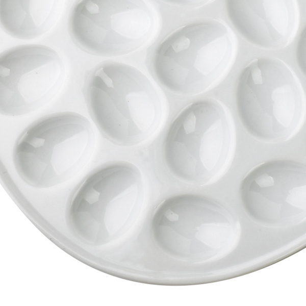 Porslin äggfat MONDEX BASIC 35x28 cm Vit 24 st