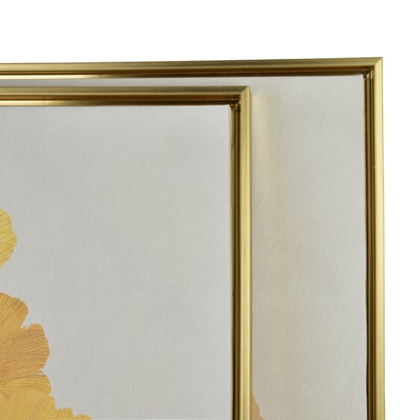 Väggtavlor plast INGA Ginkgo 50x70 cm guld 2-pack