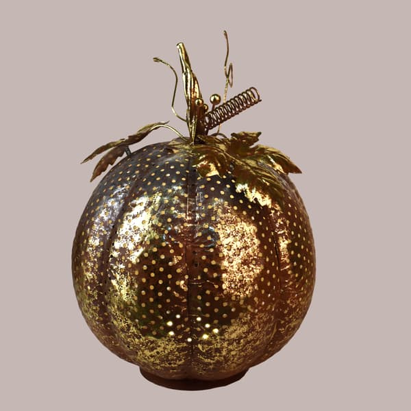 Metallfigur pumpa Mondex Hazel 23x23x30cm kopparguld 1st