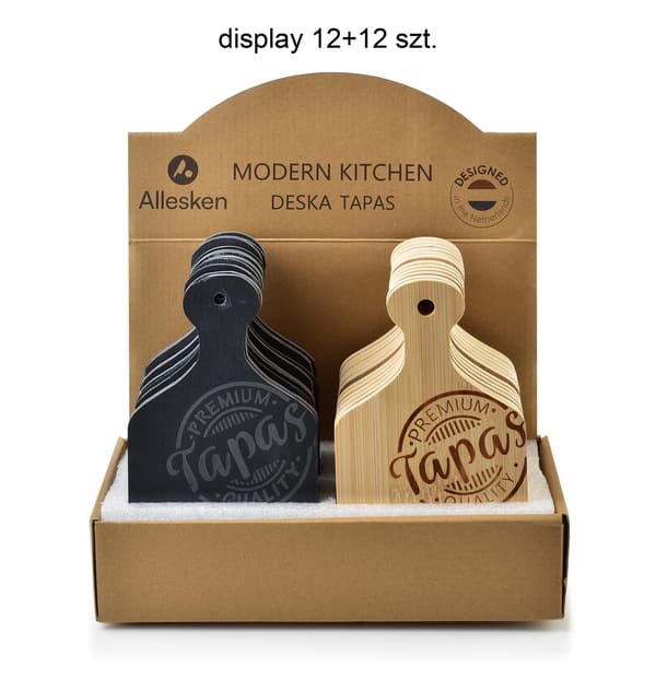 Tapasbrädor MODERN KITCHEN 2-pack skiffer och trä 20x11 cm