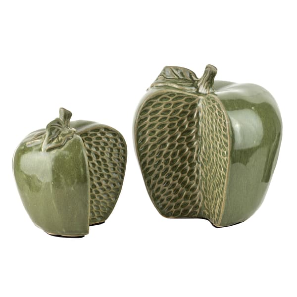 SAGGIO APPLE Grön Keramisk Äppelfigur - Dekoration 18 cm