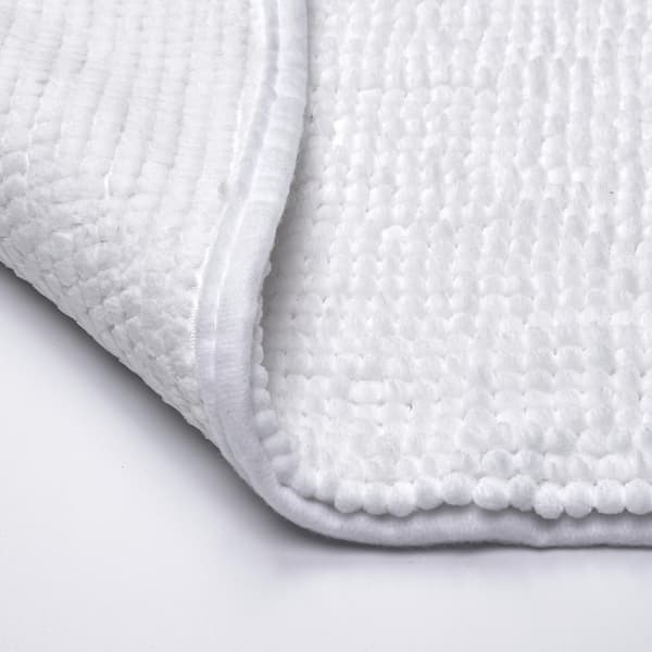 ZAC WHITE Badmatta 50x80cm i vit polyester av hög kvalitet