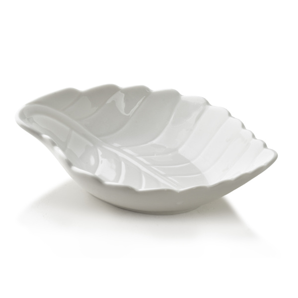Skål porslin BASIC Blad 16x12x4 cm vit 1 st