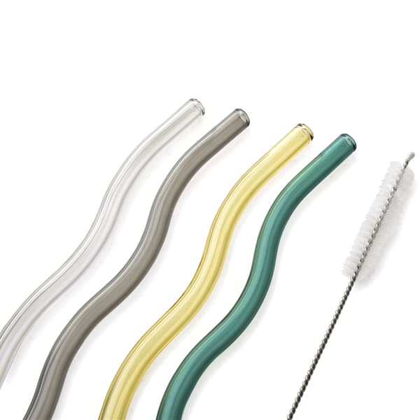 Glas Sugrör Peter 20cm Flerfärgad 4-pack