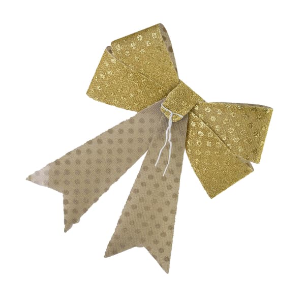 Julrosetter plast SANTA LILA 15x18 guld 2st