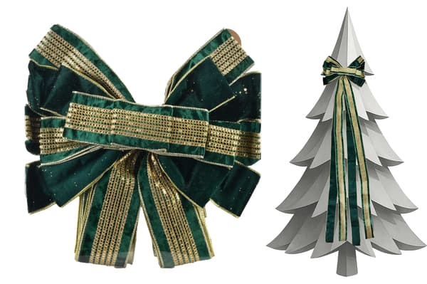 Julrosett sammet Santa Lila 32x130 cm grön 1st