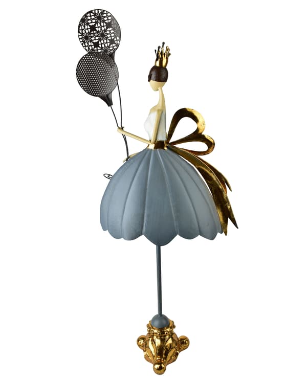 Metallfigur MONDEX LYDIA 43x17x103cm guld grå vit 1st