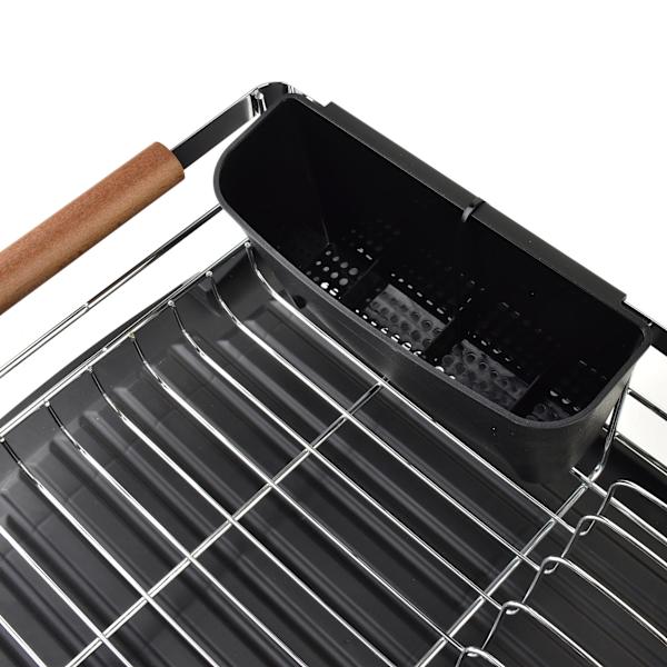 BASIC KITCHEN Diskställ i krom, 44x31,8 cm med plastbotten