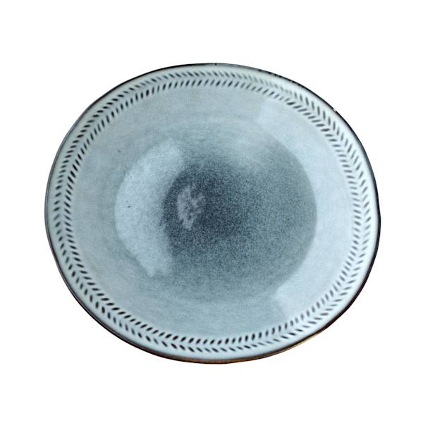 Desserttallrik porslin Basic Nature 21,5cm blå 1st