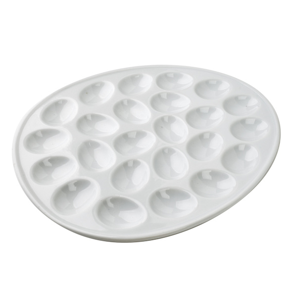 Porslin äggfat MONDEX BASIC 35x28 cm Vit 24 st