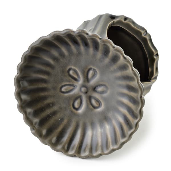 Elegantisk grå aromaterapi keramikbrännare 10,5x8,5 cm