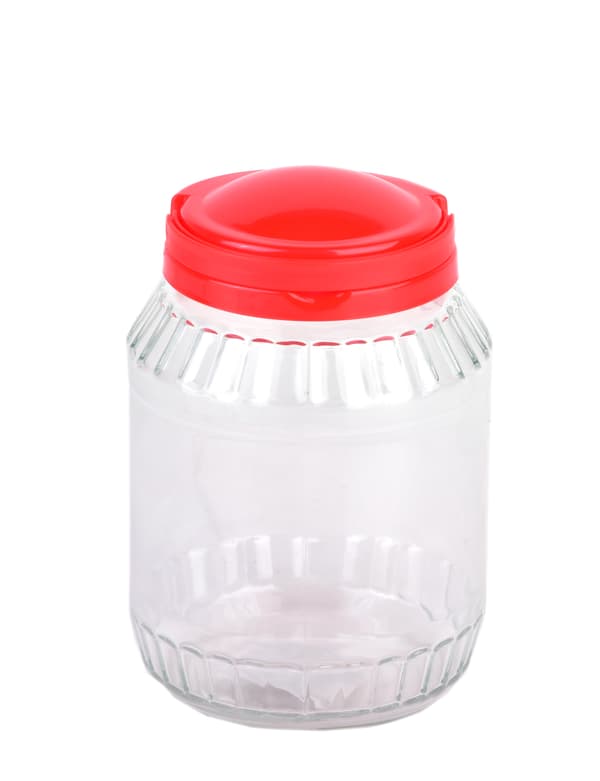 BASIC KITCHEN Glassburk 2,0L med handtag, 14x14x21,5 cm