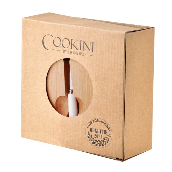 Sockerskål porslin COOKINI Basic Kitchen 14,7x14,7x6 cm vit 1 st