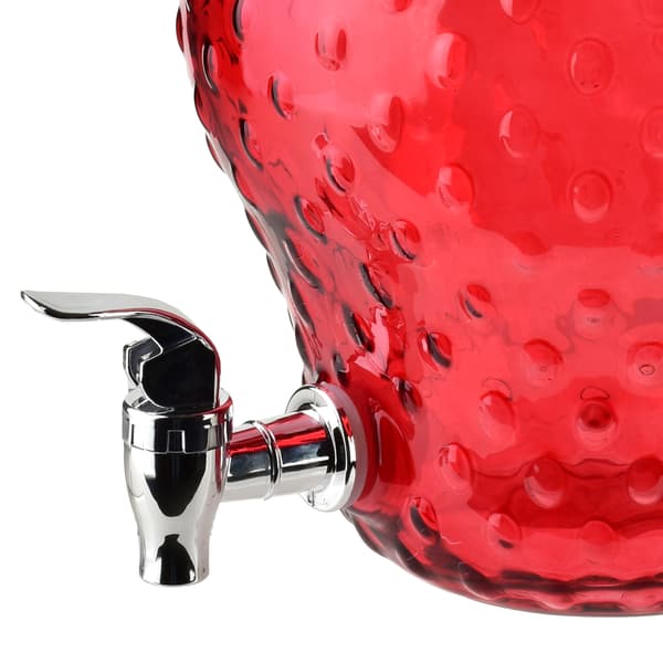 MODERN KITCHEN Glaskanna med kran i form av jordgubbe, 4,5L