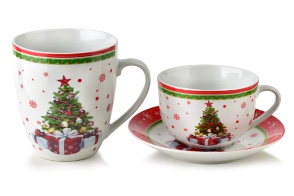 Porslinsmugg AFFEKDESIGN SANTA LILA 9x12x10cm vit 1st