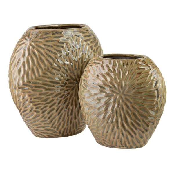 YARINE Beige Vaso 25x12x26 cm av Keramik