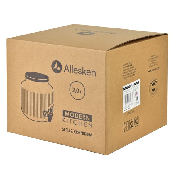MODERN KITCHEN Glaskaraff med kran 2L - Stilren och Praktisk