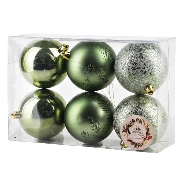 Julgranskulor Santa Lila 8cm 6st