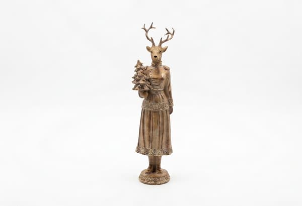 Älgfigur SANTA LILA Flicka 10,5x10x41cm 1st