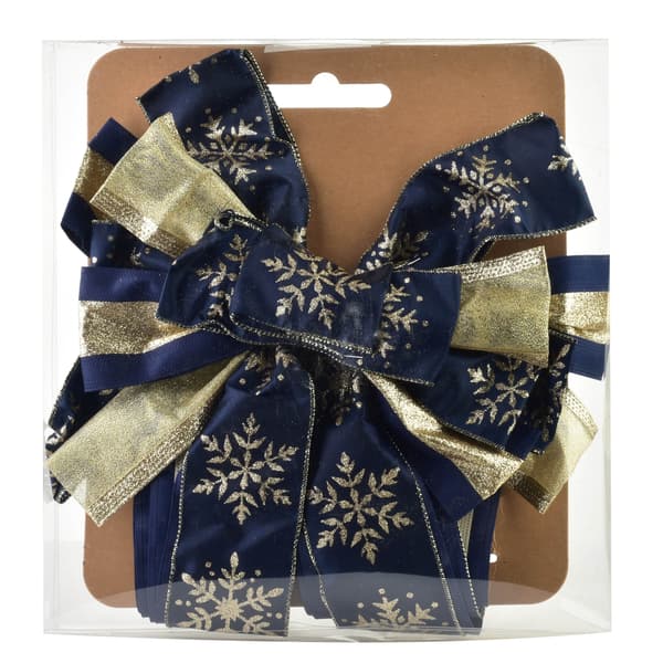 Dekorationsrosett polyester Santa Lila 32x130 cm marinblå champagne 1st