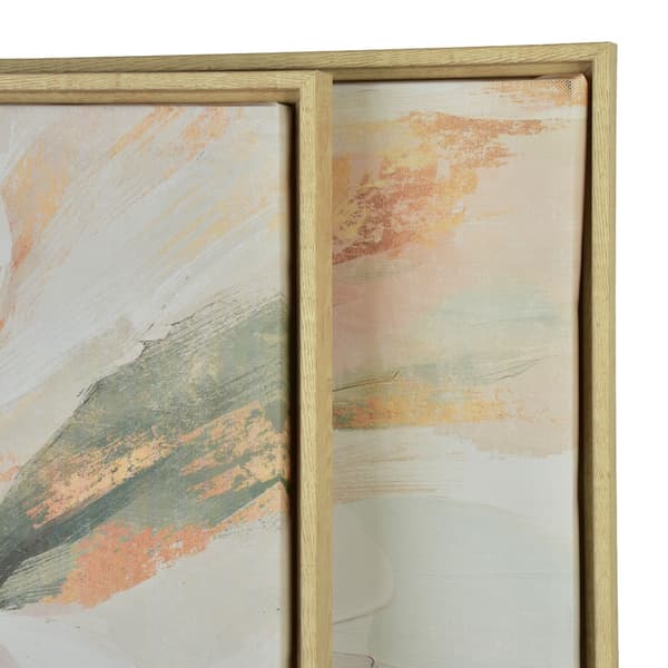 Billedsæt plast INGA Blomster 60x60 cm beige 2 stk